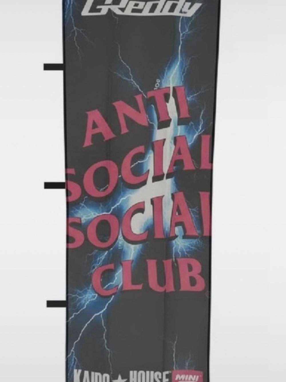 Kaido House x Anti Social Social Club (ASSC) x
GReddy promotional banner/flag